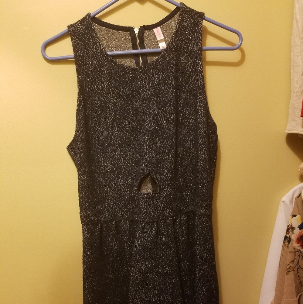 Blue and silver dress